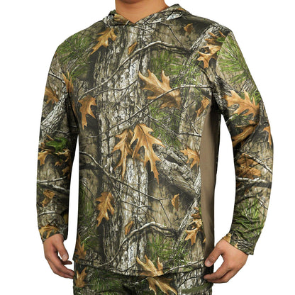 Sabertoo Hunting Long Sleeve  Hoodie Tree contrast color