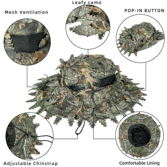 Sabertoo Camouflage 2-piece set (fisherman hat+leaves face mask)